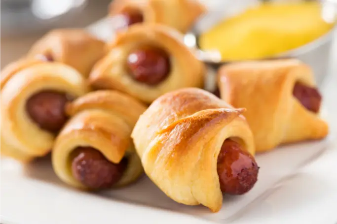 Pigs in a Blanket with Cheese serve